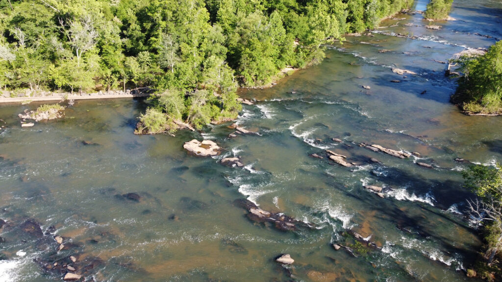 Arial view of the Ocmulgee River